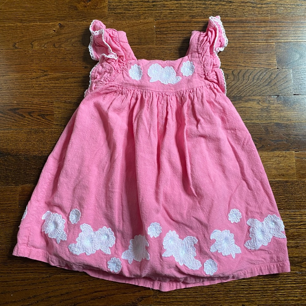 3T toddler girl dress linen blend ruffle floral detail Tommy Bahama kids summer